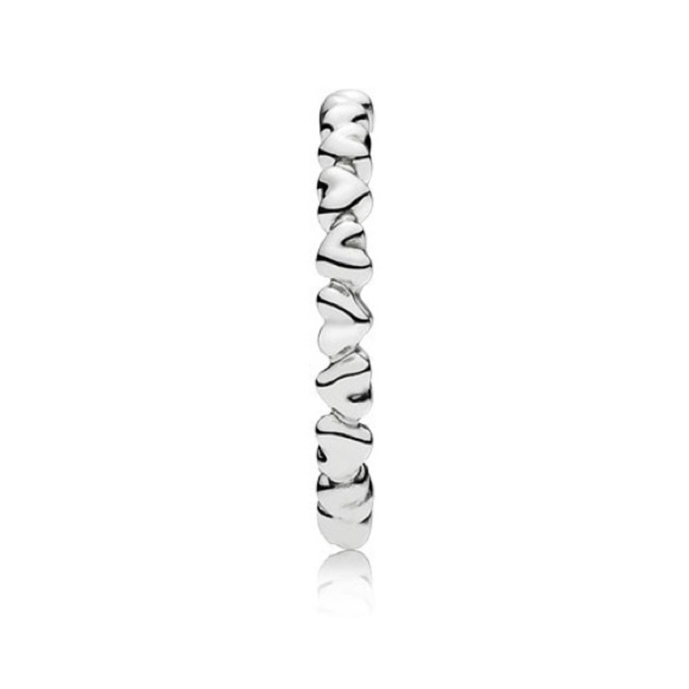 Pandora chain of hearts stacking ring